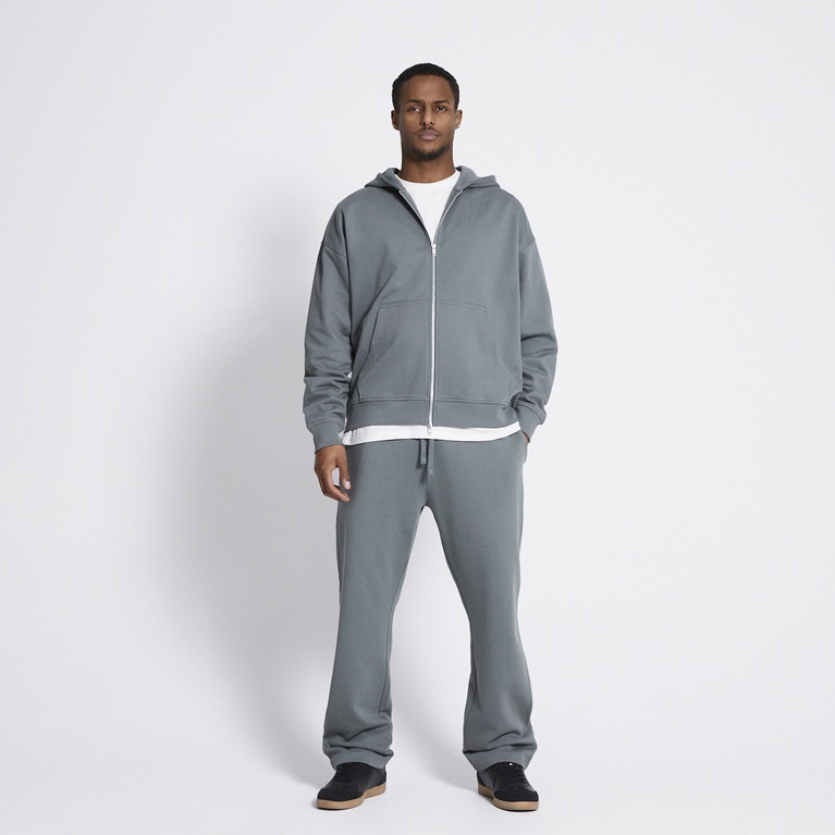 Boxy zip hoodie "Lindon" Sea Green